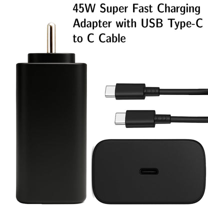 45W Type-C Super Fast Charger & Cable Compatible with Samsung Galaxy